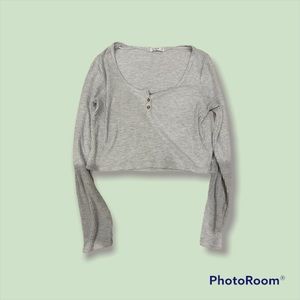 Henley long sleeve top